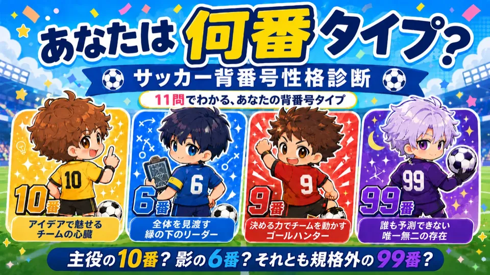 サッカー背番号性格診断