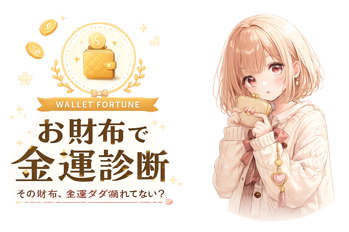 お財布で金運診断。その財布、金運ダダ漏れしてない？